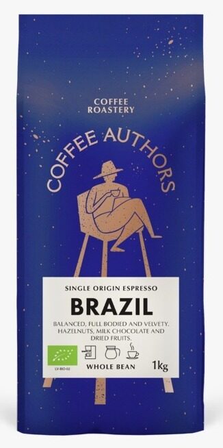 Klave Coffee Authors - Brazil Organic kafijas pupiņas 1kg